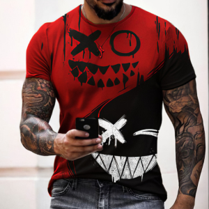 3d Printing T Shirt Pattern Plus Size Hip-hop Style Short-sleeved T-shirt