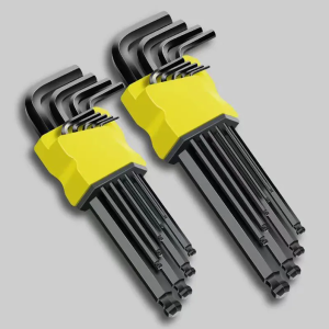 9PCS Metric Hex Key Set Allen Key Set Hexagon Head Ball Head L Shape Wrench Set