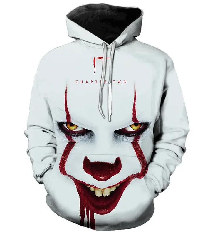 Men's Casual Realistic The Joker Graphic Novelty Hoodie Sweatshirt With Pocket Drawstring Hooded Pullovers Sweat Shirts For Men