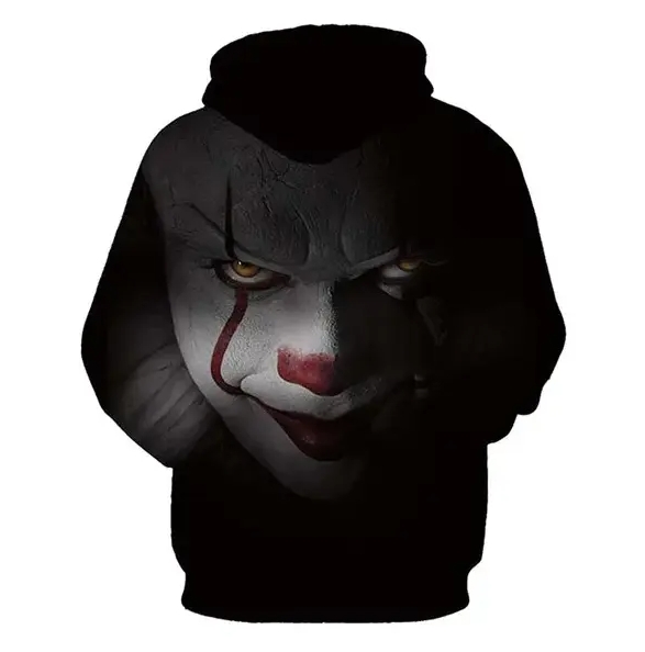 Men's Casual Realistic Black The Joker Graphic Novelty Hoodie Sweatshirt