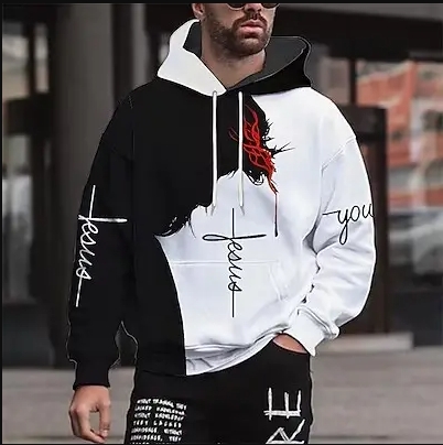 Men's Hoodie Pullover Hoodie Sweatshirt Graphic Animal Color Sports & Outdoor