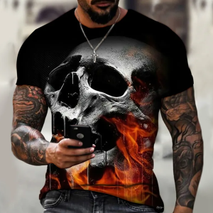 Skull 3D Printing Men's Hoodie Pullover Hoodie Sweatshirt Graphic beast Color Sports & Outdoor