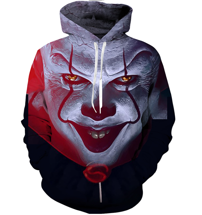 Joker Printing Mens Hoodie Pullover Autumn Winter Thin Teens Boys Girls Hoodies Sweatshirts