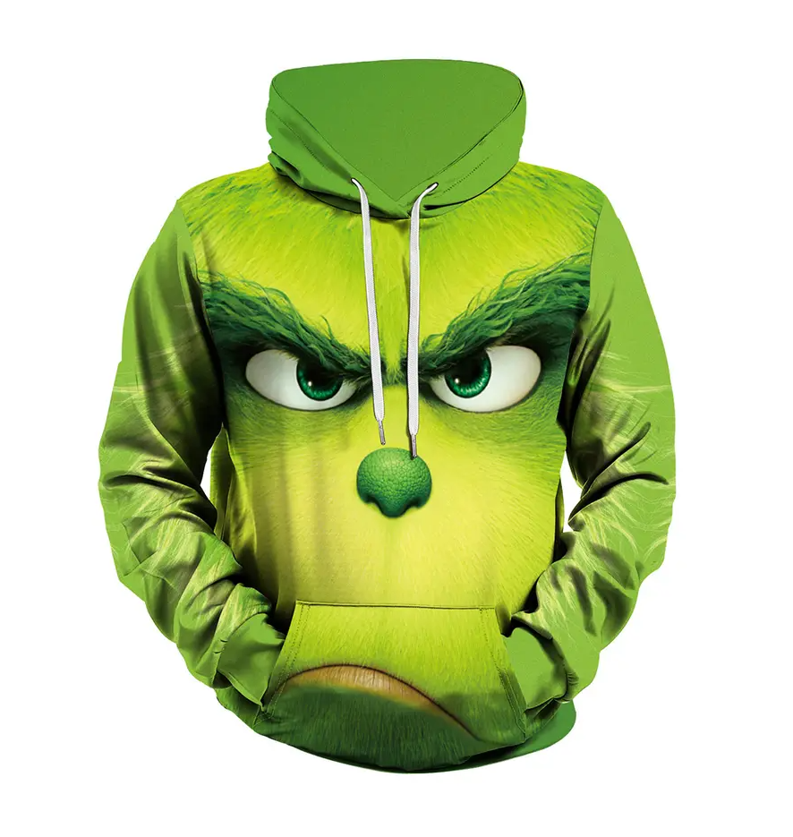 Men Clothing Fashion Clothing Sweatshirts Hoodies Pullover Clothes For Men(Frog Pattern)