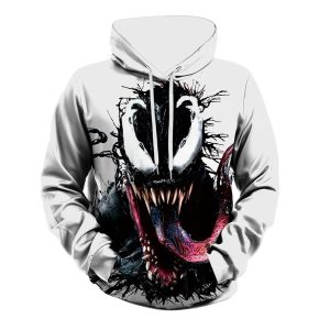 Men Clothing Fashion Clothing Sweatshirts Hoodies Pullover Clothes For Men(Venom Pattern)