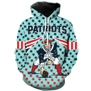 American Football Pattern Novelty Hoodies for Men Graphic Pullover Hooded Sweatshirt Breathable Fabric Cotton Men's Wear Hoodie