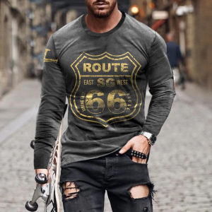 Street Fashion Men Long Sleeve Comfort T Shirts Custom Printed Men Women Long T Shirts