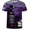 Cheap Sublimation Printing T Shirt Custom 3d T Shirt Men(purple)