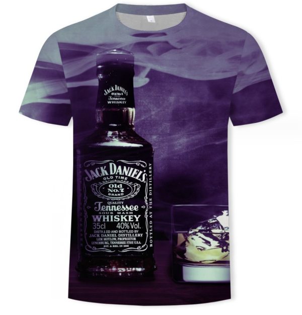 Cheap Sublimation Printing T Shirt Custom 3d T Shirt Men(purple)