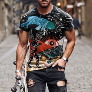 New Arrival Sublimation Vintage T-shirt Custom Enzyme Wash Custom Printed Faded Tees Vacation Men's Shirts