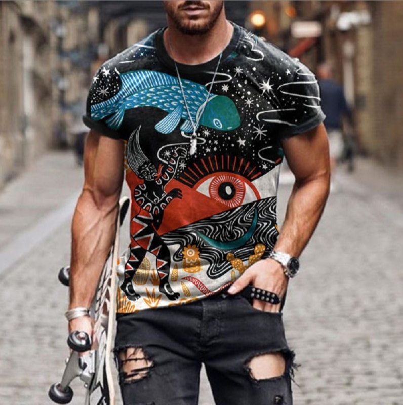 New Arrival Sublimation Vintage T-shirt Custom Enzyme Wash Custom Printed Faded Tees Vacation Men's Shirts