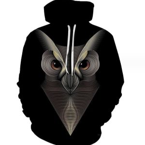 (Owl 3D Printing)Hoodie Sweatshirt Men Women Pullover Hoody Tops Casual Sportswear Tops