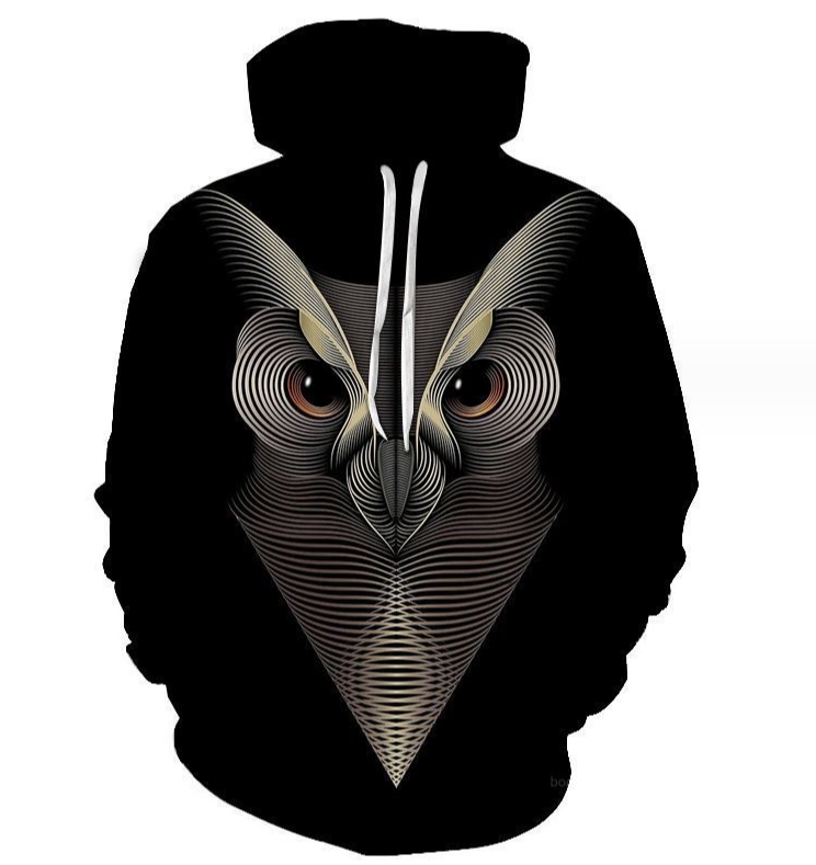 (Owl 3D Printing)Hoodie Sweatshirt Men Women Pullover Hoody Tops Casual Sportswear Tops