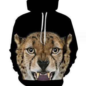 (Leopard head)3D printed Sublimate Hoodie sweater