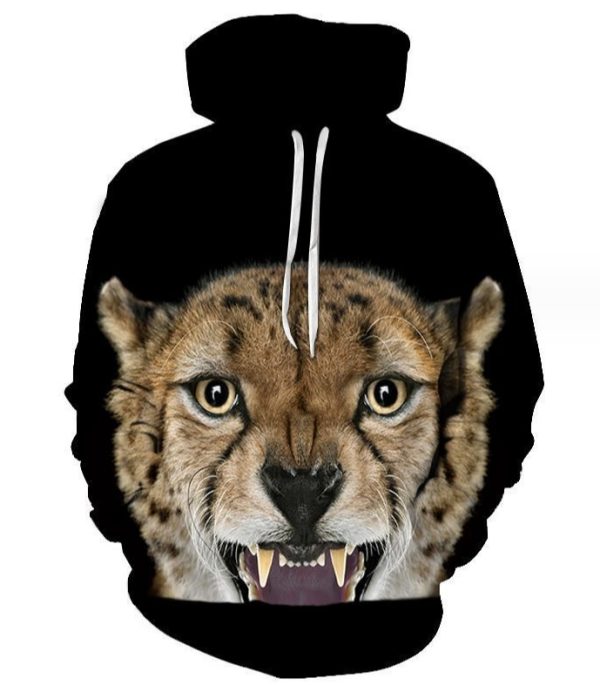 (Leopard head)3D printed Sublimate Hoodie sweater