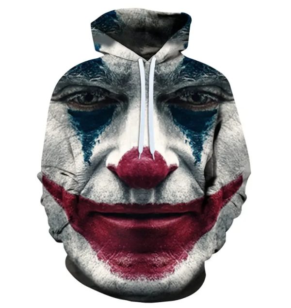 Quick Dry Lightweight Hooded Sweatshirts Personalized Cosplay Hoodies(Clown)