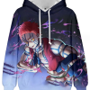 Digital Printing graphic Hoodie Streetwear Sports Gym Anime Hoodie Custom