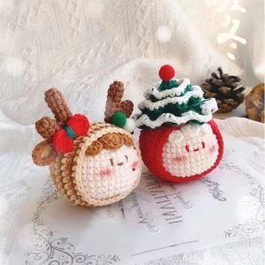 Jie Die Handmade DIY Materials Bag Wool Hook Plots Christmas Elk Pendant Cute Police Give Girlfriends Gifts Girls