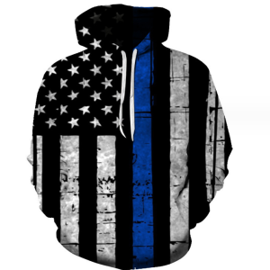 Men's Casual Hooded Sweater 3d American Flag Print Teenagers Men's Custom Clothes