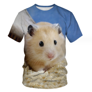 3D Printed mouse head T-shirt Men's Polyester Quick Drying Short Sleeve