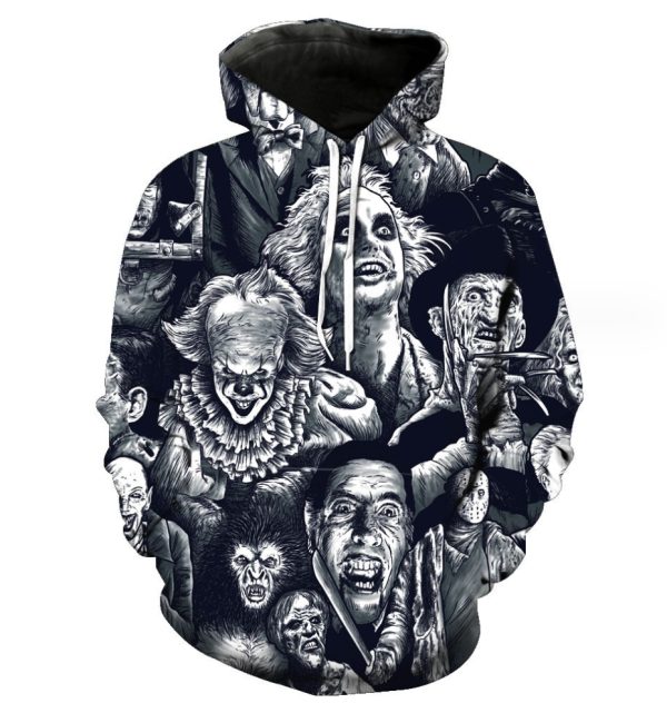 Pullover Sweatshirts Custom Polyester Hoodie Sweatshirt For Sale(Joker)