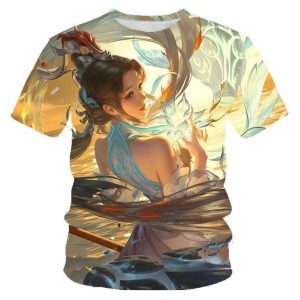 Cartoon Character t shirt 3d t shirt sublimation polyester Women Short Sleeve