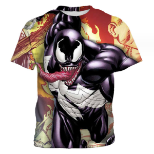 Anime Tshirt Customized 3d Printing Polyester Oversized T Shirts(Venom )