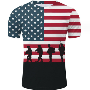 USA Flag T-shirt Men Women Cool 3d Tshirt Print Striped American Flag Men T-shirt Summer Tops Tee T-shirts