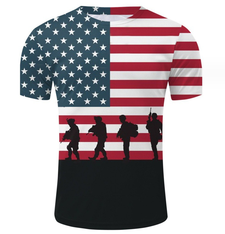 USA Flag T-shirt Men Women Cool 3d Tshirt Print Striped American Flag Men T-shirt Summer Tops Tee T-shirts