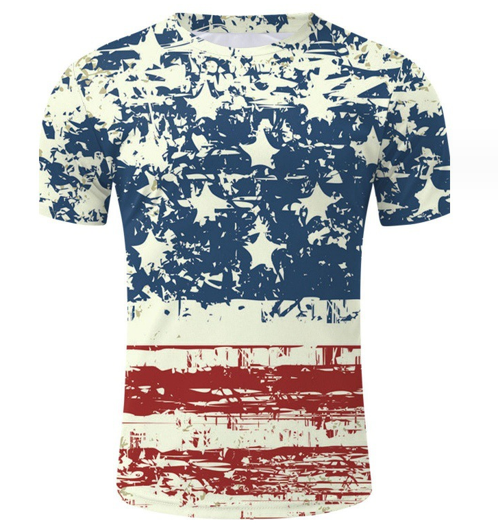 Hot Sale Usa American Skull Flag 3d Muscle Shirt Patriotic T-shirt Men 3d Printed Shirts