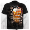 summer new skull men's 3D digital printing short-sleeved(Beer Graphic)