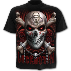 Digital printing Printed T Shirt Men's Short Sleeve Casual Round Neck T-shirt(Skull Graphic)