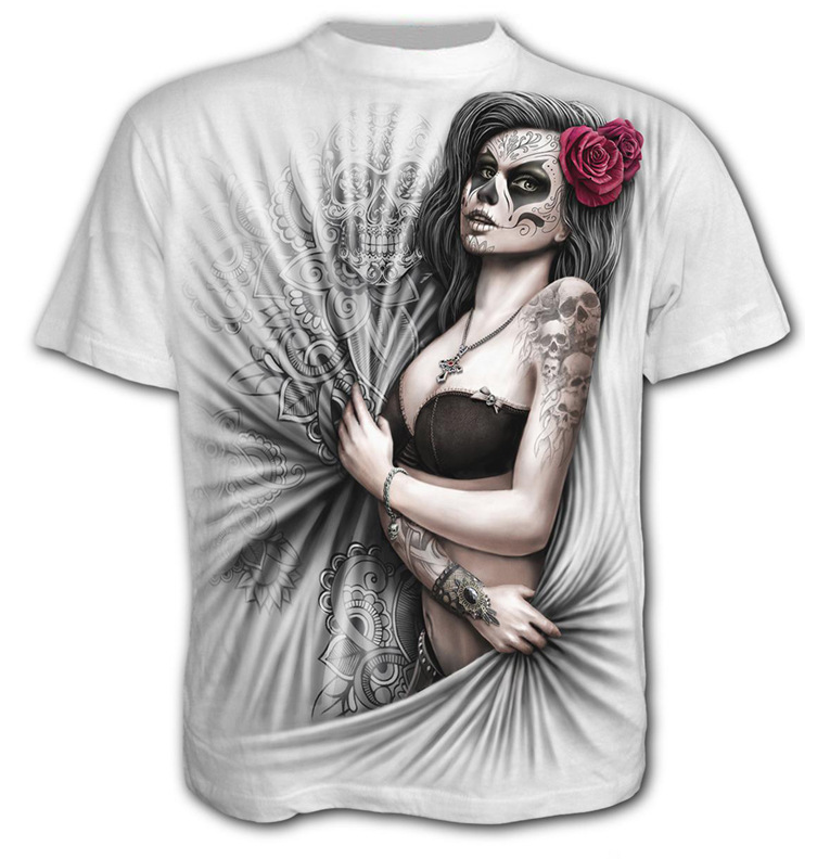 3D Skull T-shirt Men's Casual T-shirt Summer 3D Printing Round Neck Cool Shirt